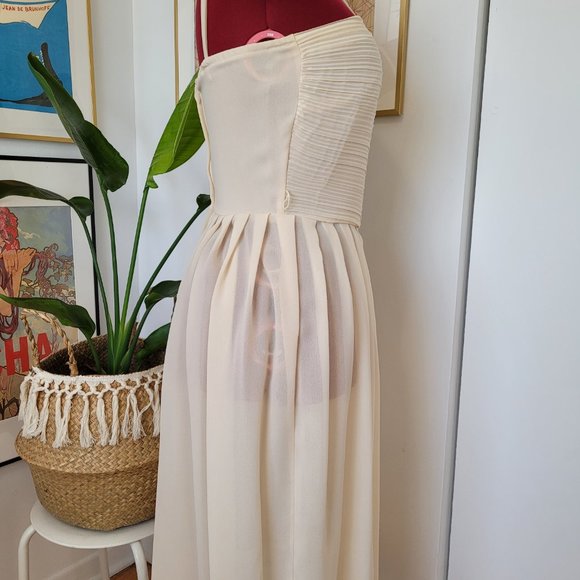 VINTAGE Women’s Sheer White Dress Size M - Picture 5 of 7